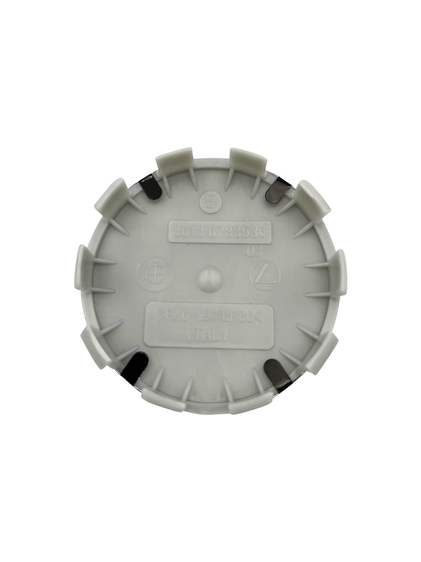 4 Stk. 50 års jubilæum BMW Centerkapsler i Sort og Hvid