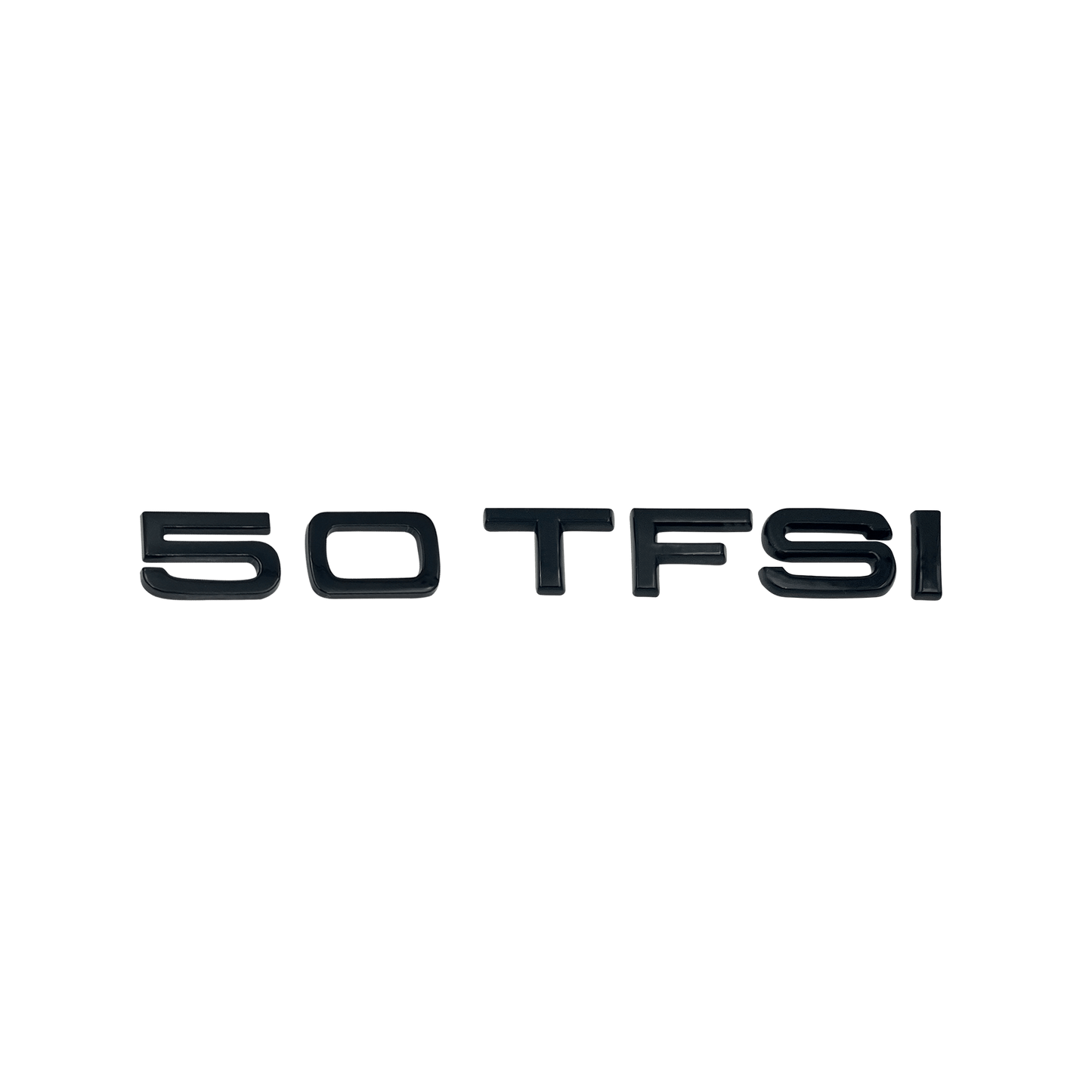 Audi 50 TFSI bakemblem blank svart