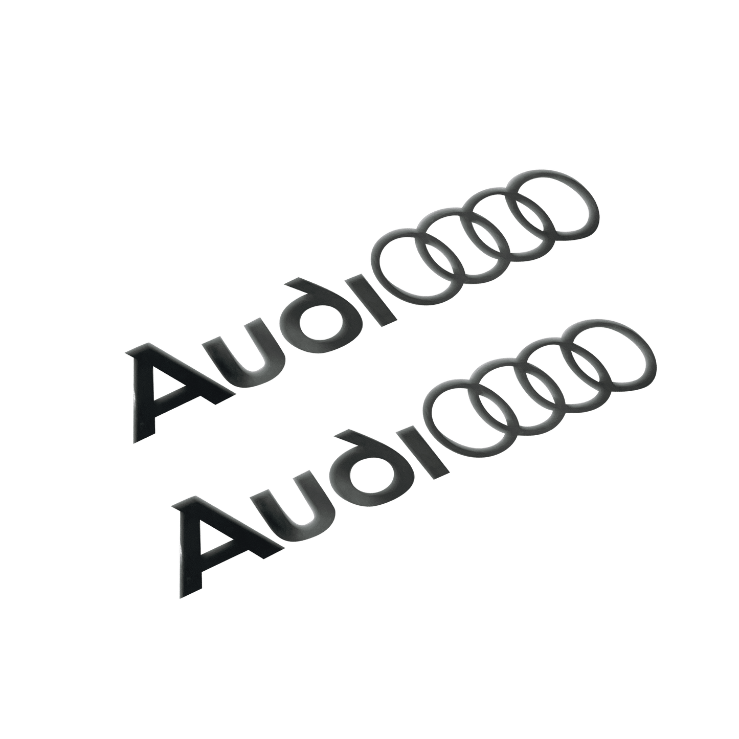 2 stk. Audi-logo bremsekaliper-klistremerker svart