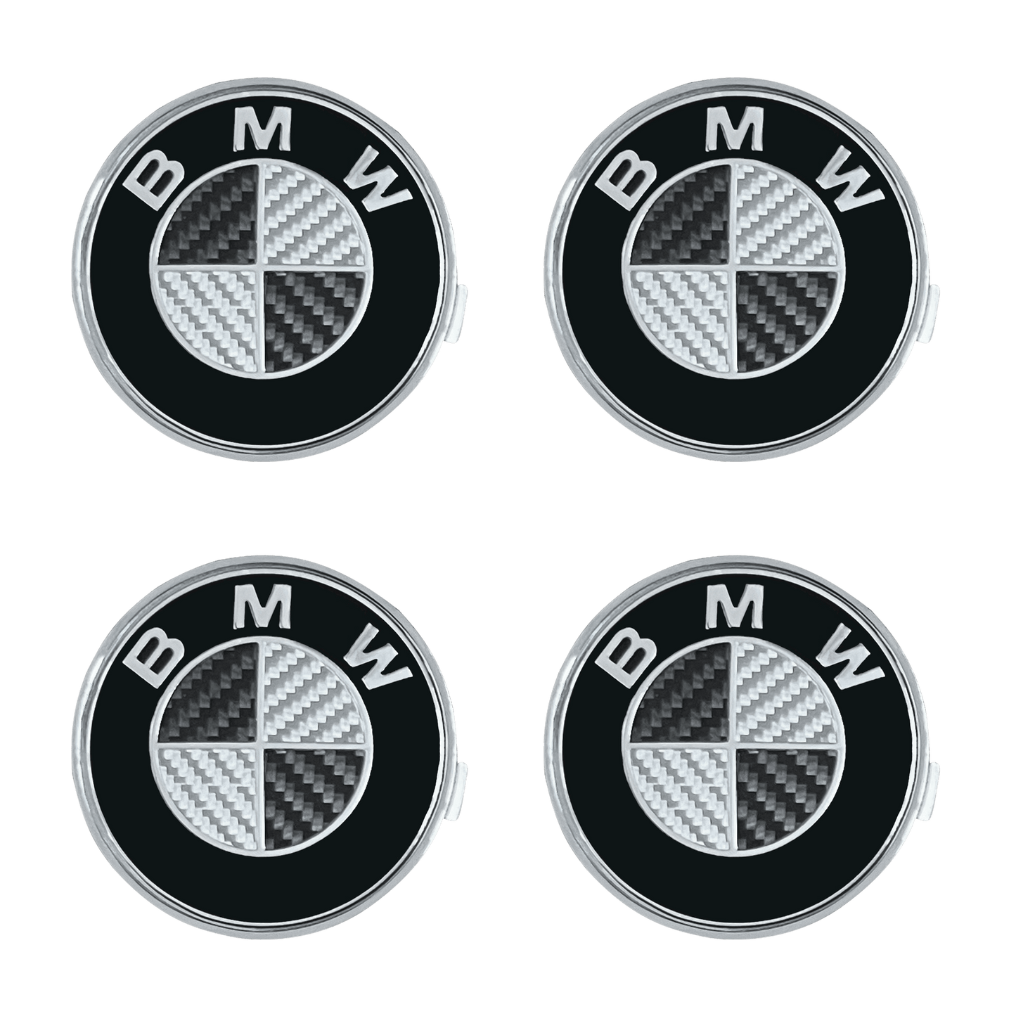 4 stk. BMW Centerkapsler i Ægte Carbon Fiber 68mm