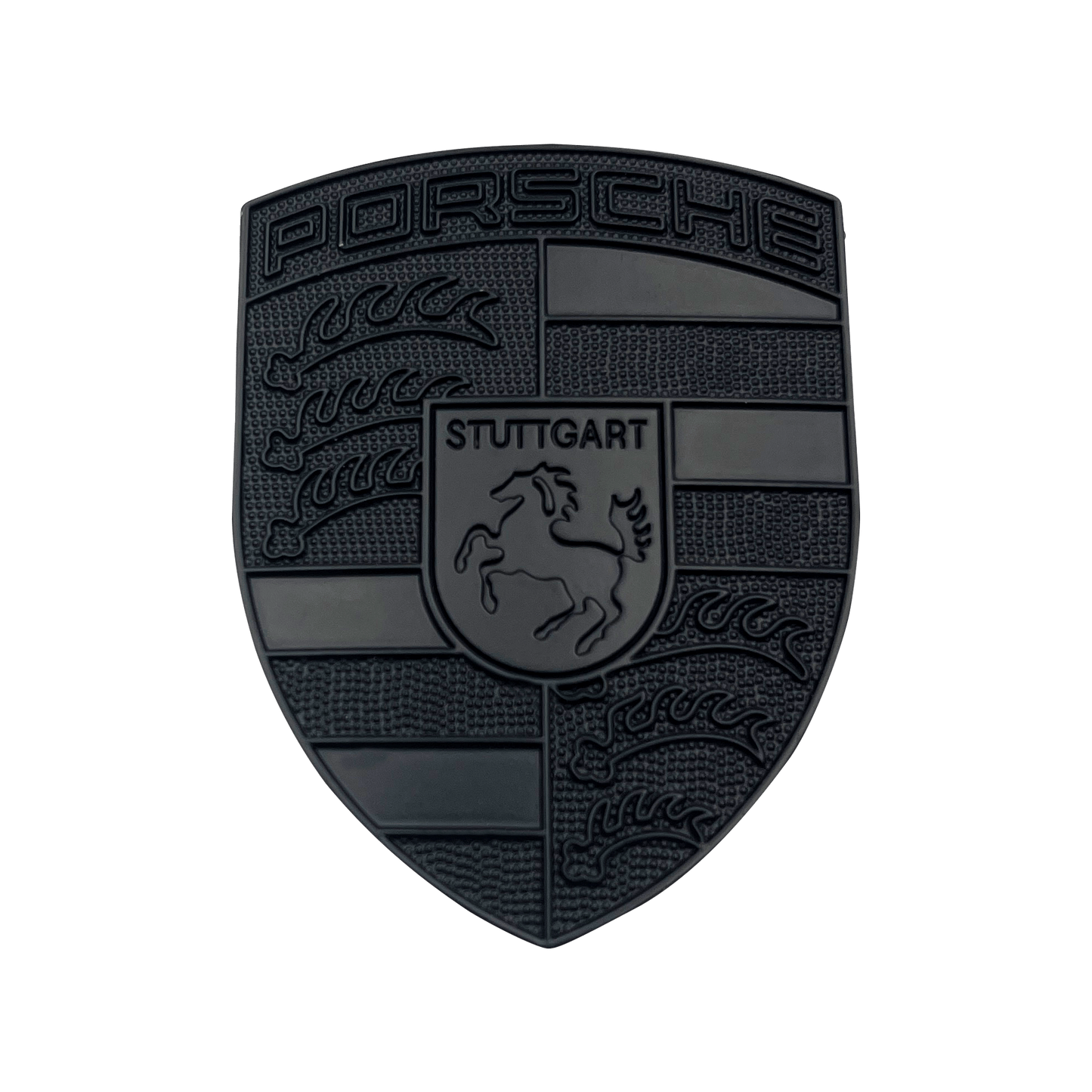 Porsche Front Logo 67 x 50mm Emblem Sort finish
