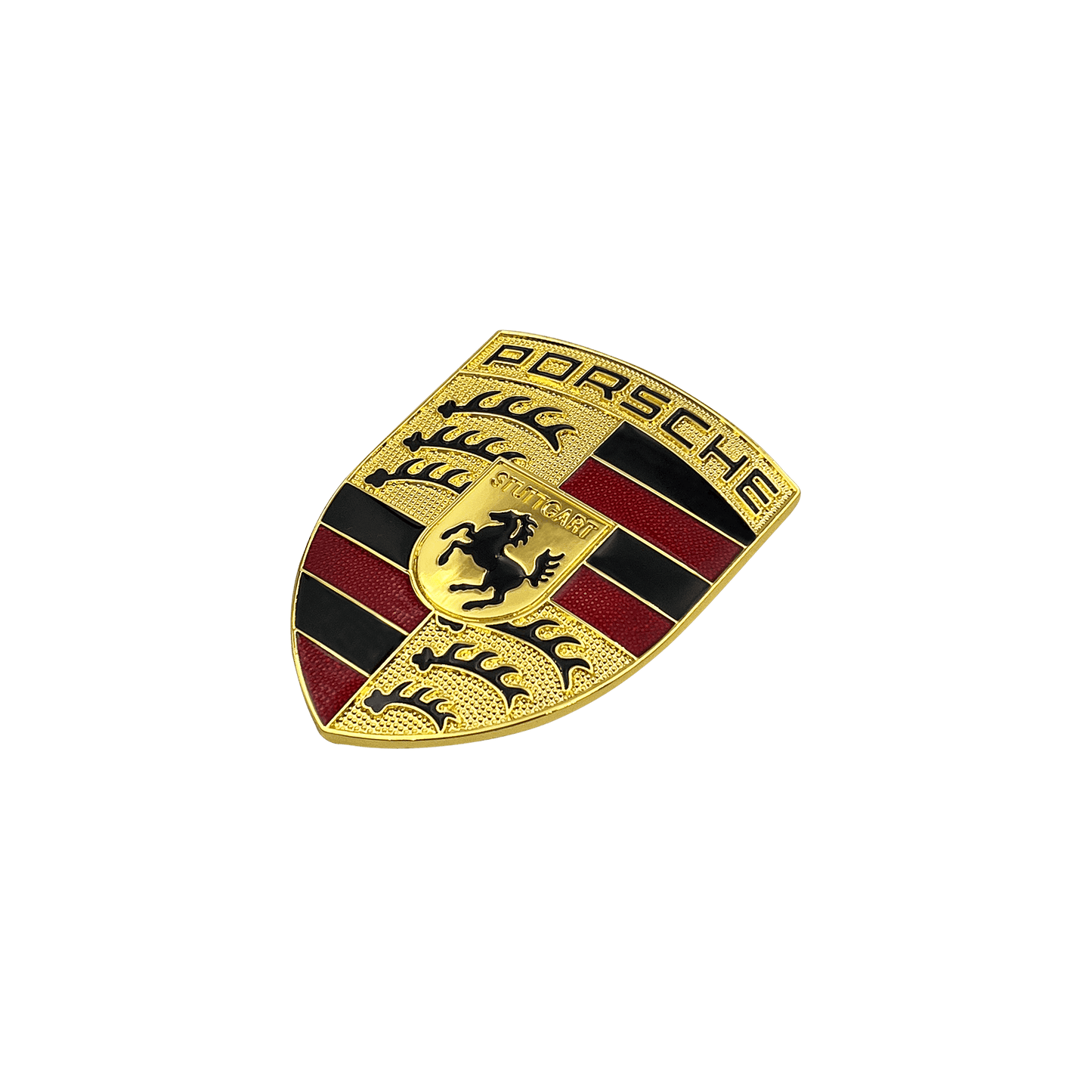 Porsche Rat-logo 45 x 32 mm emblem - roségull