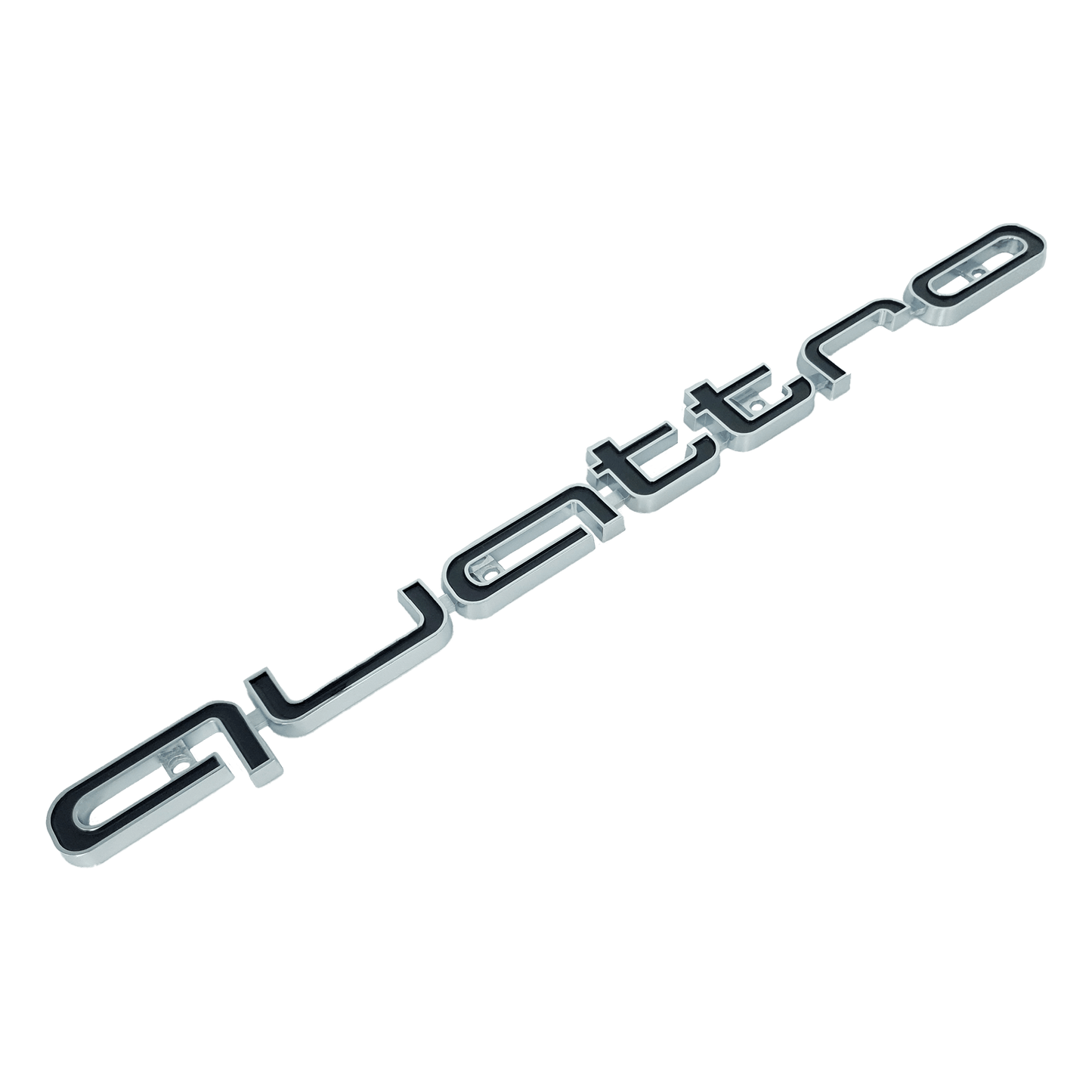 Audi quattro Front Grill Emblem Gloss Black med Chrome Edge