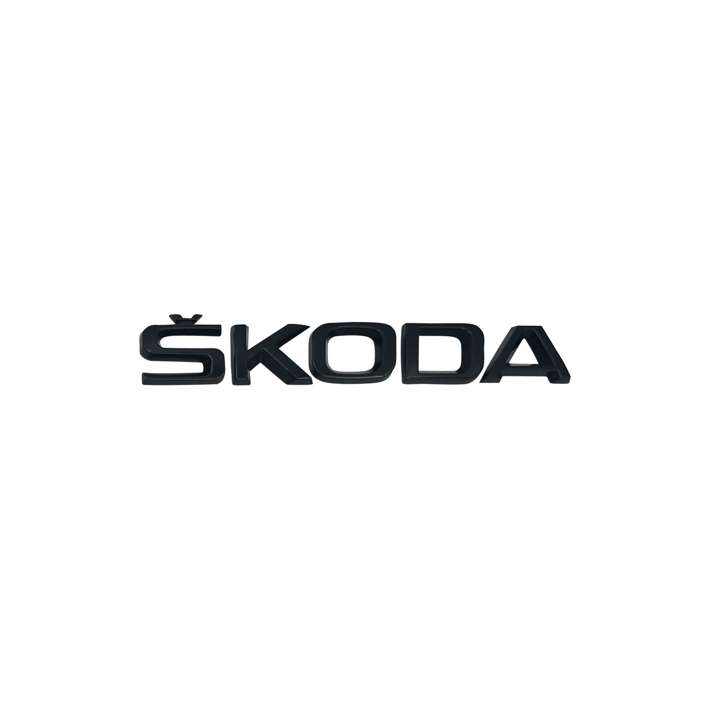 "Skoda" tekst bak emblem Svart 150x20mm