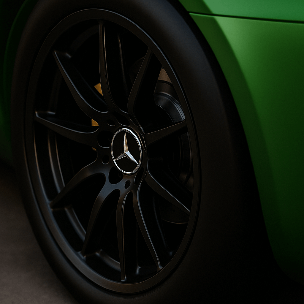 4 stk. Sorte Mercedes Center-capser