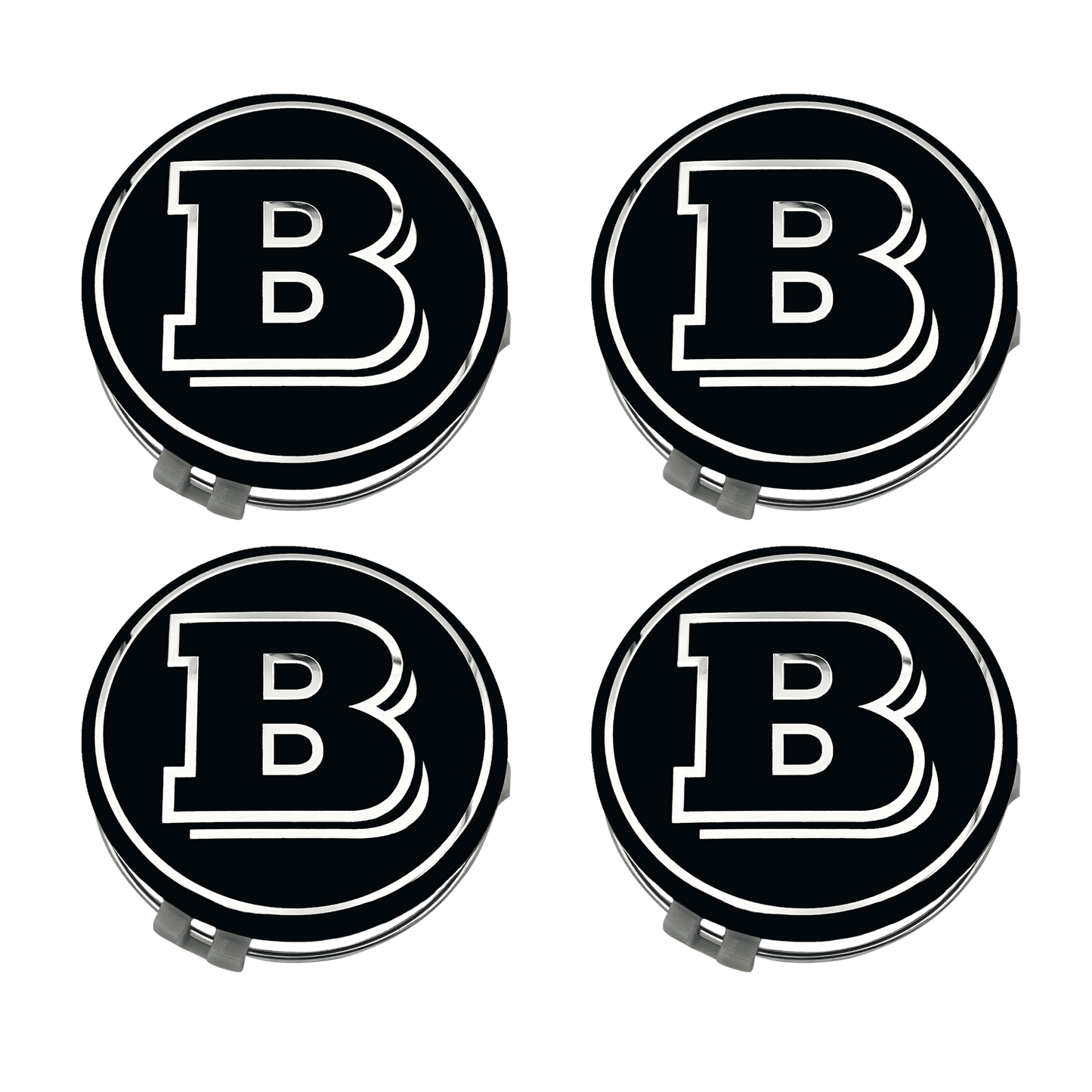 4 stk. Brabus Centerkapsler i Sort 75mm