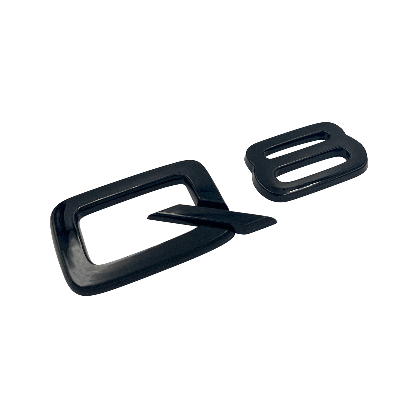 Svart Audi Q8-emblem