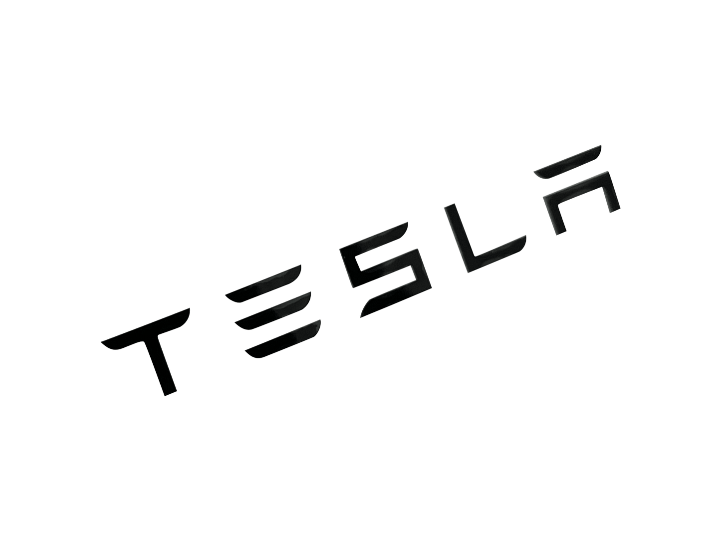 2 stk. Tesla Bremsekaliber Klistermærker Sort