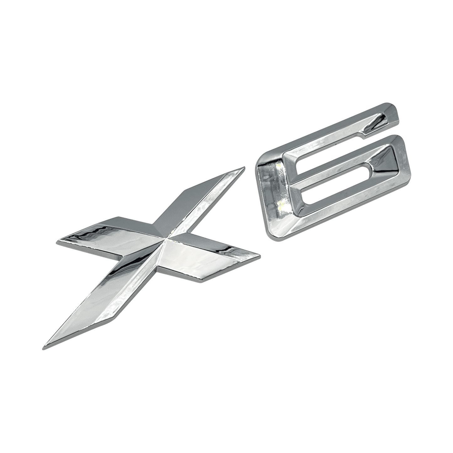 Chrome BMW X6 Emblem