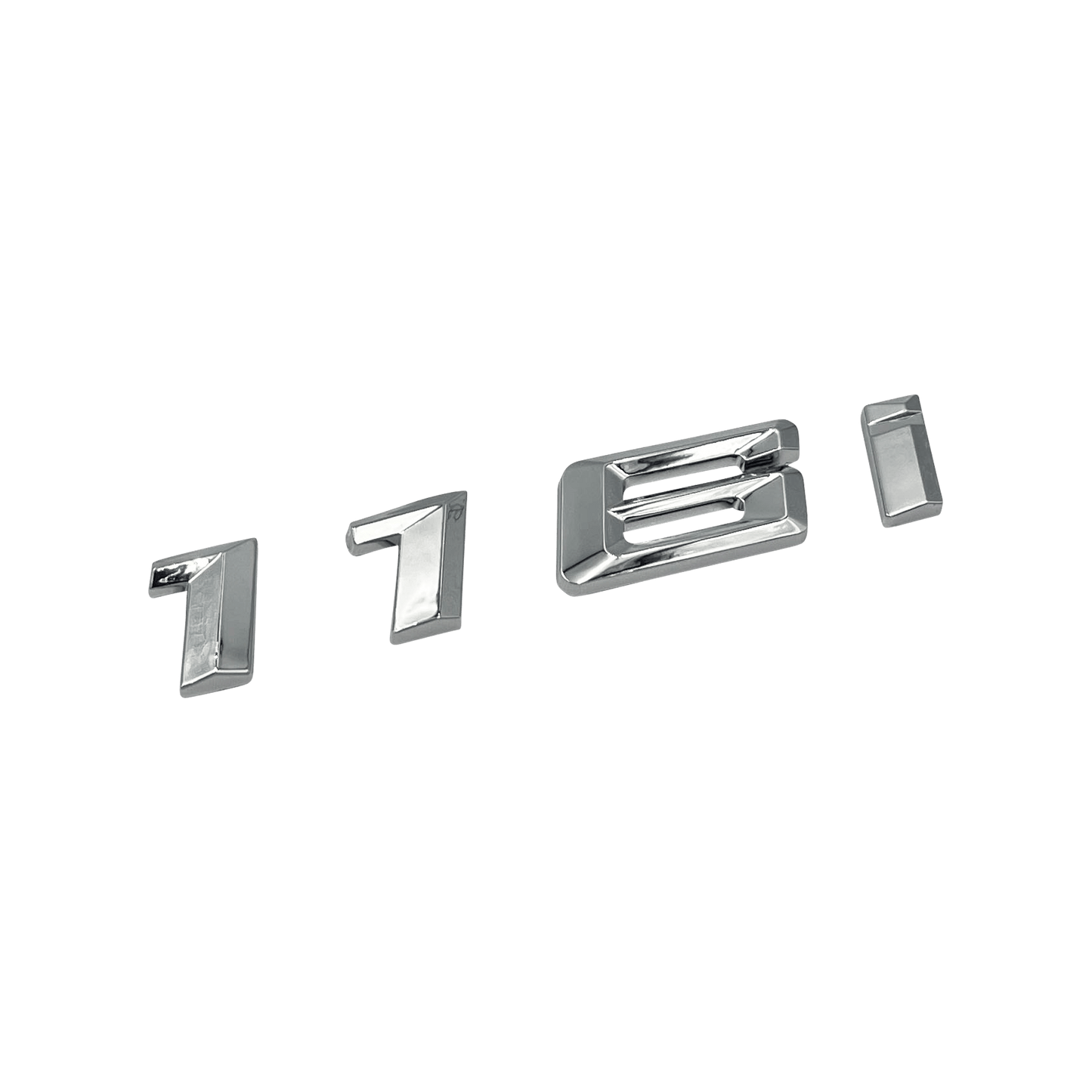 Chrome BMW 116i Emblem