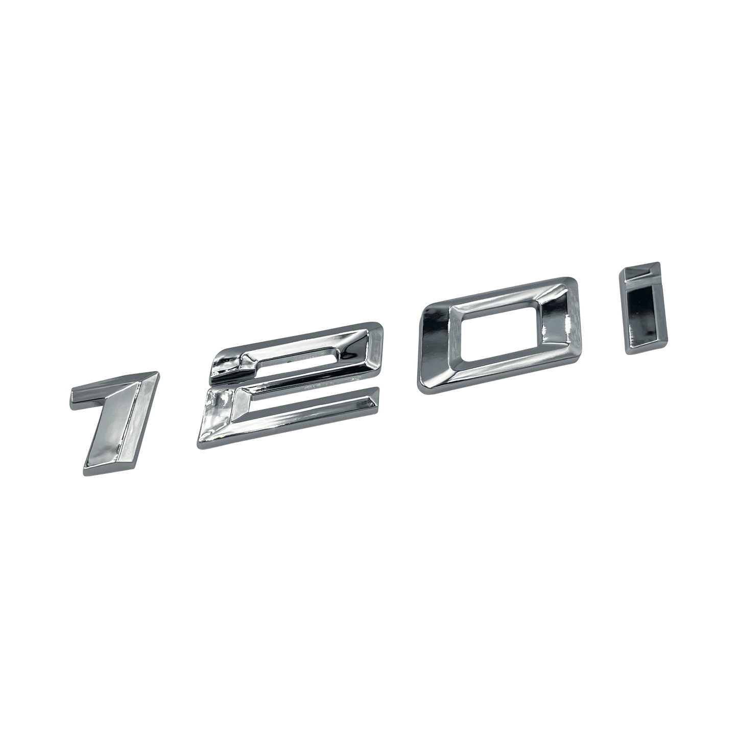 Chrome BMW 120i Emblem