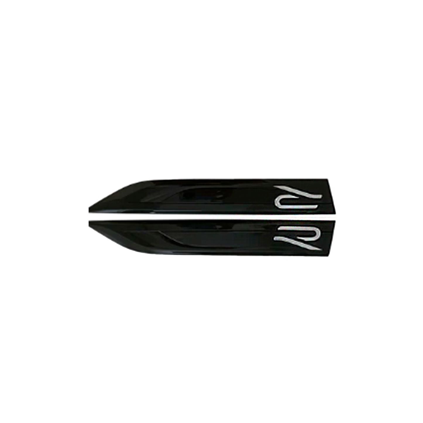 2 stk. Svart og krom VW R-Line-emblem for sideskjermene