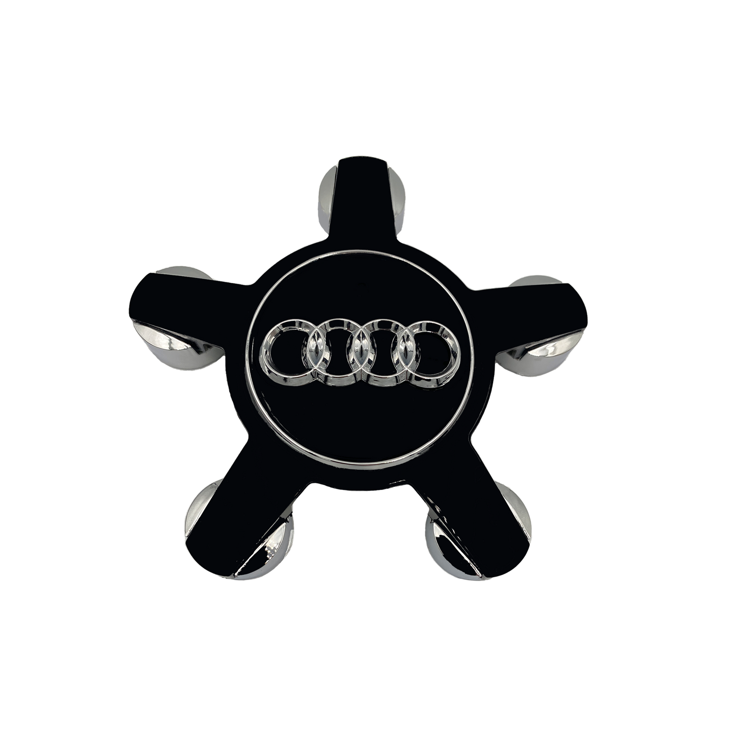 4 Stk. Audi Centerkapsler Sort 135mm