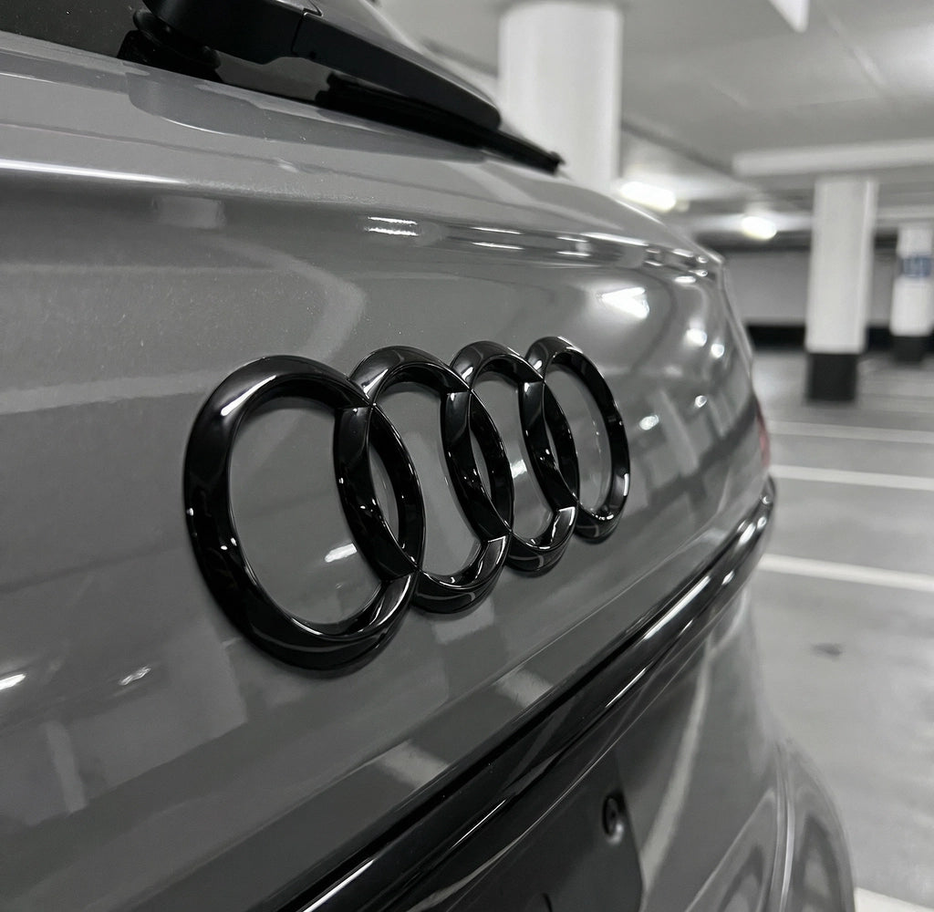 Audi Bakre Logo Svart 216 x 76 mm 