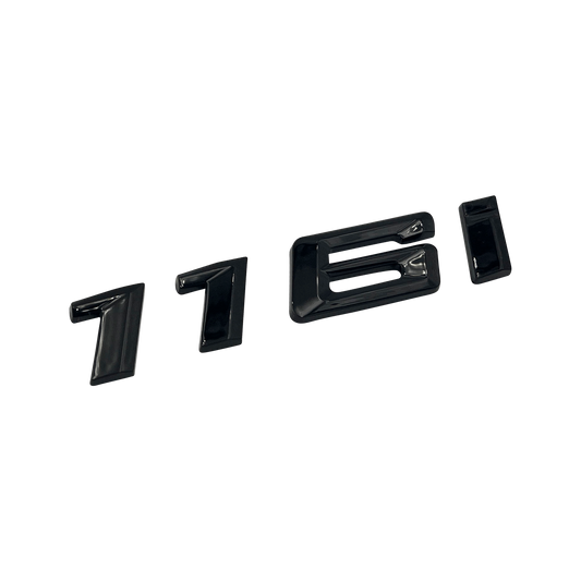 Svart BMW 116i emblem 