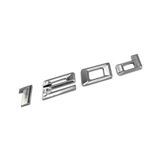 Chrome BMW 120d Emblem