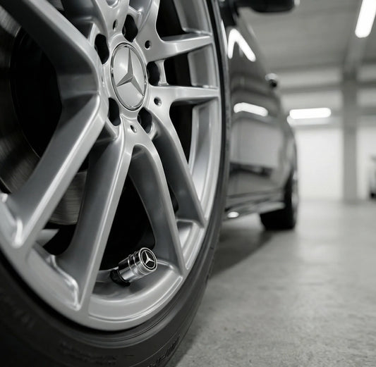 4 stk. Chrome Mercedes Benz Ventilhætter