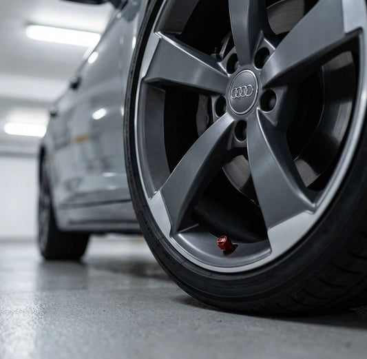 4 stk. Audi S-line Røde Aluminium Ventilhætter