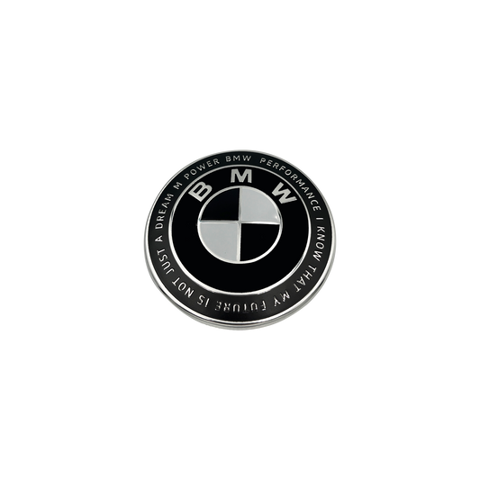 BMW 50 Års Jubilæum Logo 82mm i Sort og Hvid