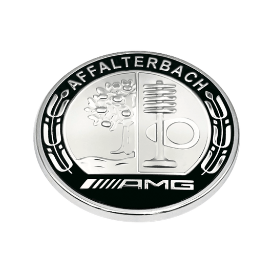 Sort Mercedes Afalterbach AMG Emblem til Kølerhjelm 57mm
