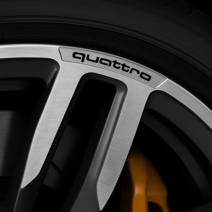 4 stk. Chrome quattro Fælg Klistermærker i Aluminium