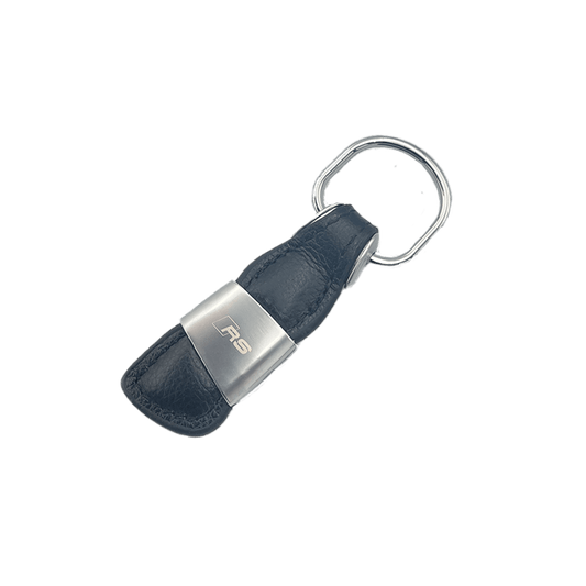 Audi RS Læder Nøglering med Chrome Detaljer