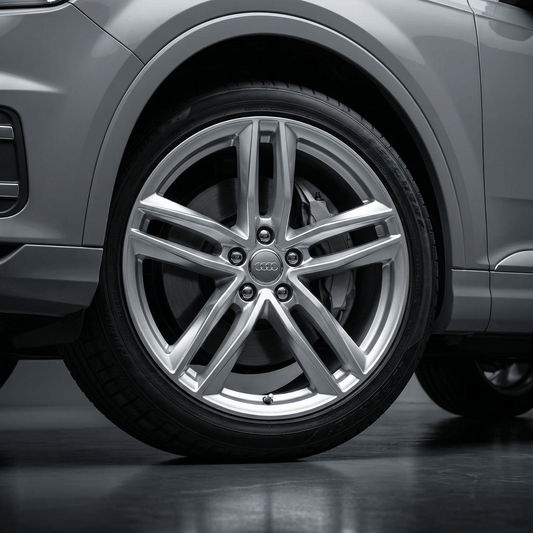 4 Stk. Chrome Audi Centerkapsler med Chrome Kant