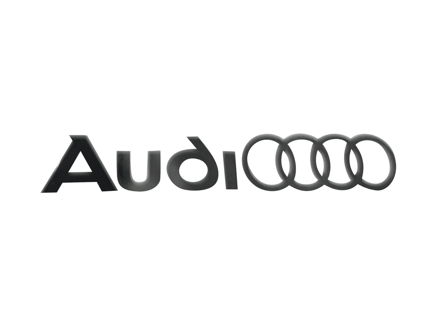 2 stk. Audi Logo Bremsekaliber Klistermærker Sort