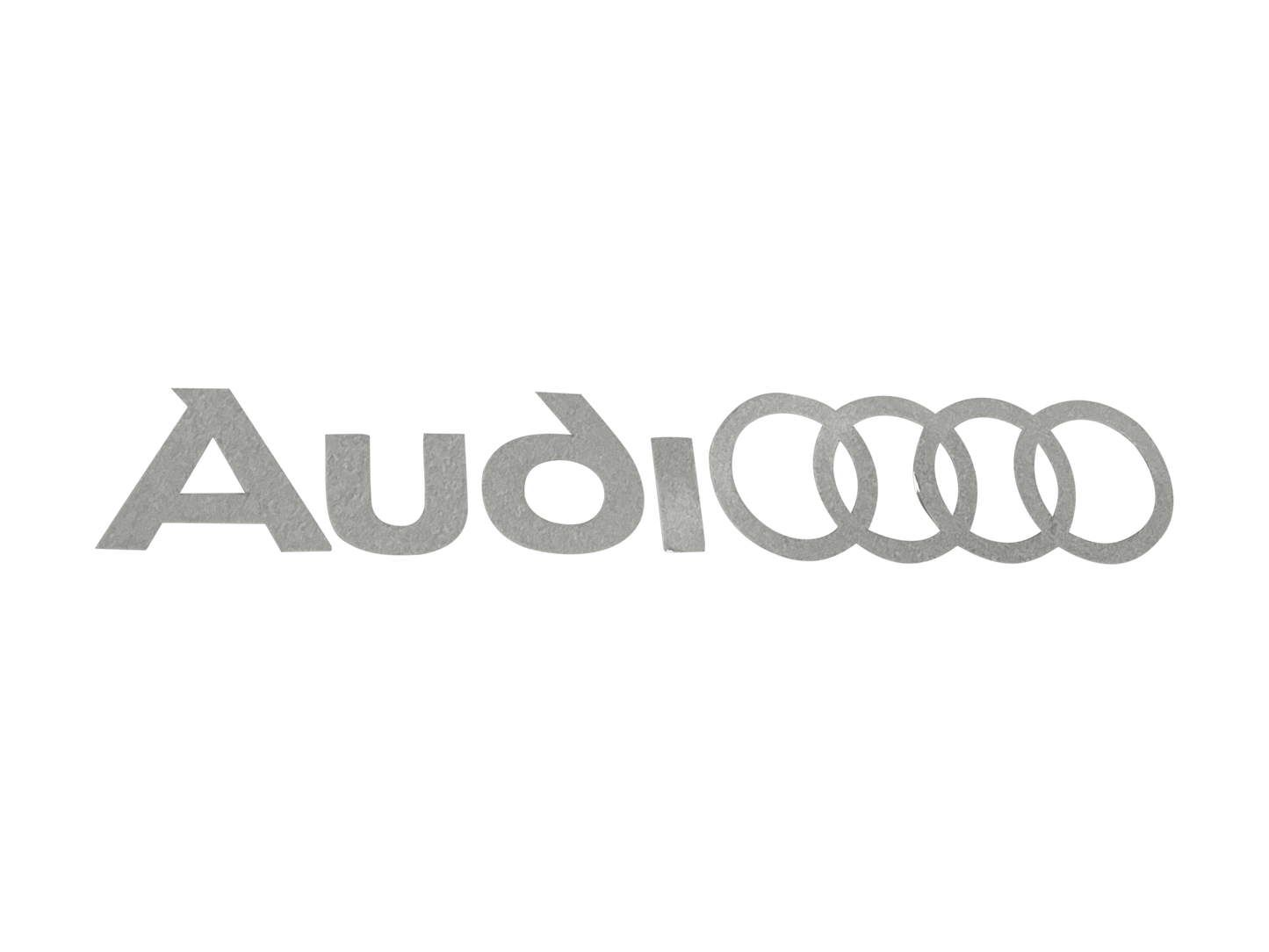 2 stk. Audi Logo Bremsekaliber klistermærker Hvid 95 × 15mm