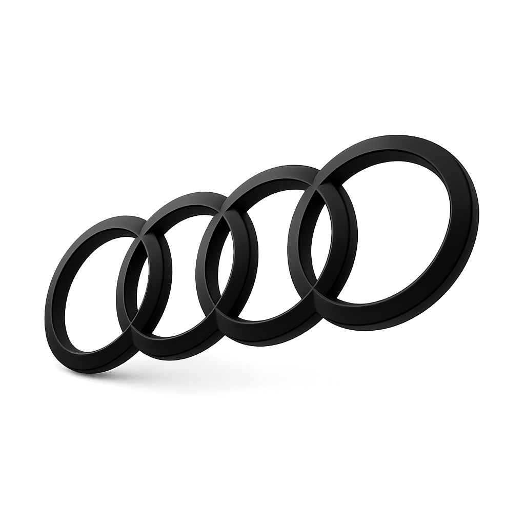 Audi Bag Logo Mat Sort Finish 193 x 67mm