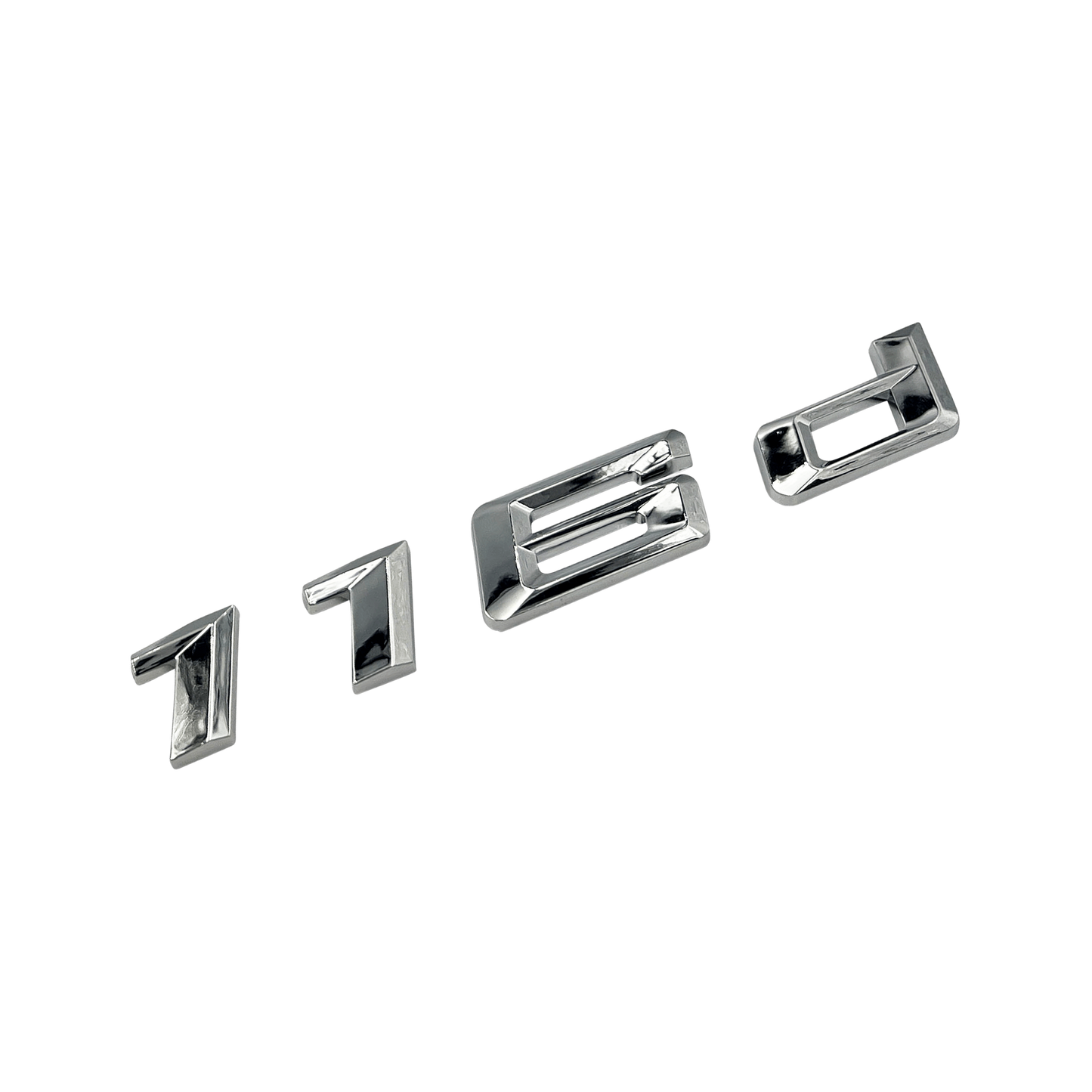 Silber Chrom 116 D Kofferraum Hinten Flach Auto Abzeichen Emblem