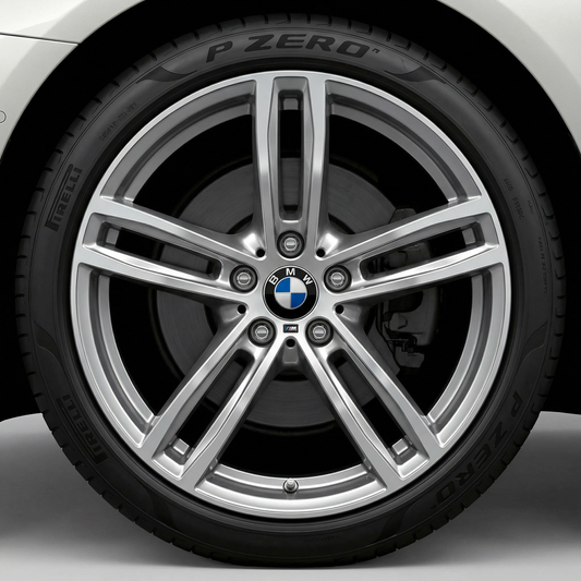 4 Stk. Blå & Hvide BMW Centerkapsler