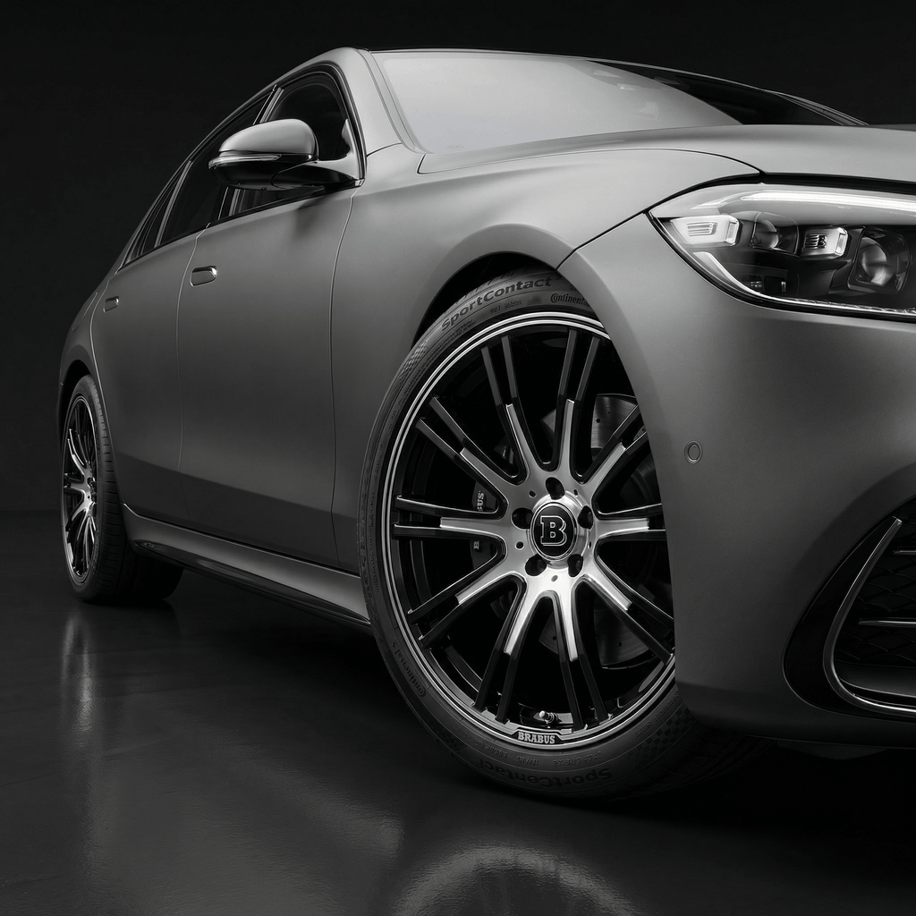 4 stk. Brabus Center Caps i Sort 75mm