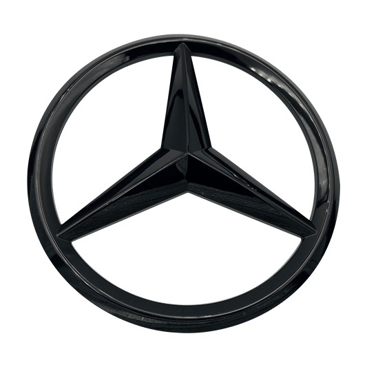 Mercedes Front Stjerne Logo Sort 188mm