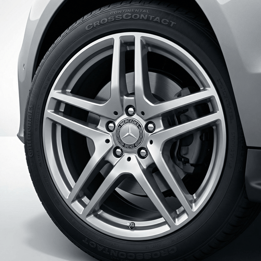 4 Stk. Chrome Mercedes Centerkapsler