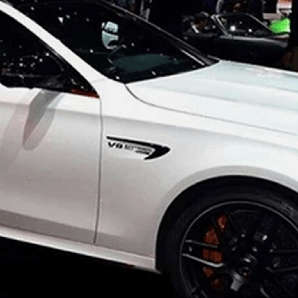 2 stk. Sort Mercedes Sideskærm Dekoration Emblemer