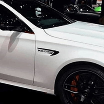 2 stk. Sort Mercedes Sideskærm Dekoration Emblemer