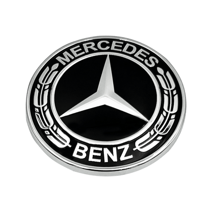 Sort Mercedes Rat Logo Emblem 52mm