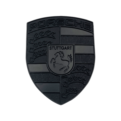 Porsche Front Logo 67 x 50mm Emblem Sort finish