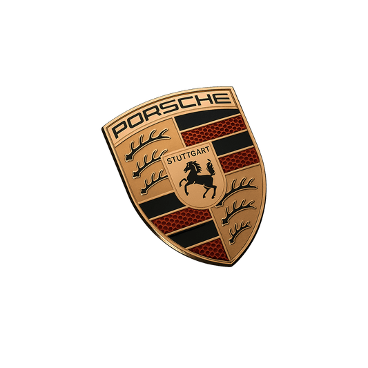 Porsche Rat logo 45 x 32mm Emblem - Rose Gold