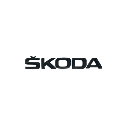 "Skoda" tekst bak emblem Svart 150x20mm