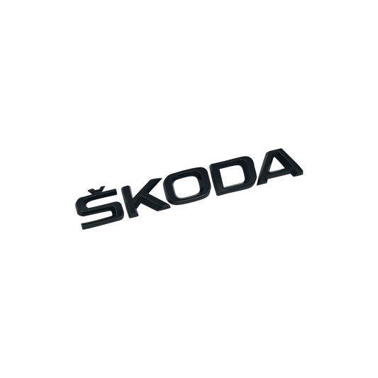 "Skoda" tekst bak emblem Svart 150x20mm
