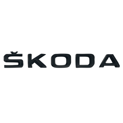 "Skoda" tekst bak emblem Svart 573x37mm