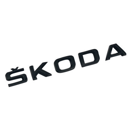 "Skoda" tekst bak emblem Svart 573x37mm
