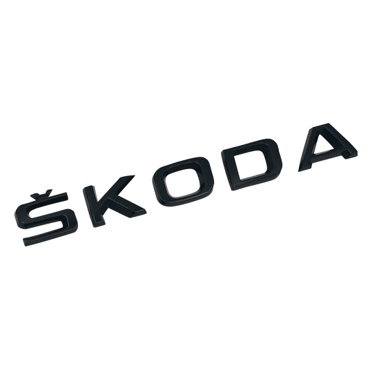 "Skoda" tekst bak emblem Svart 573x37mm