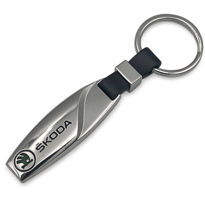 Chrome Skoda Nøglering