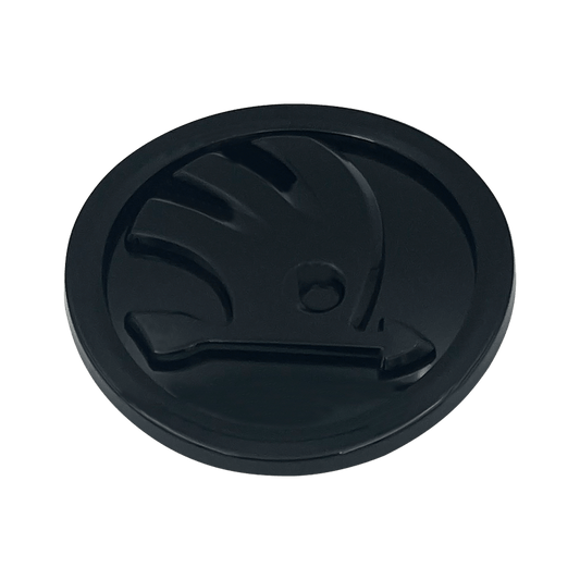 Skoda baklogo blank svart 80mm