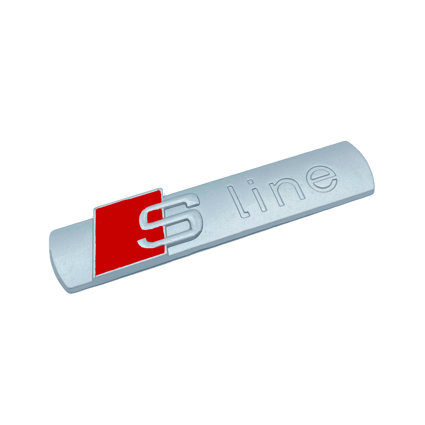 2 stk. Audi S-line Emblem Blank Sølv