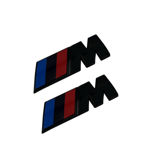 2 stk. Sorte BMW M-Sport emblemer