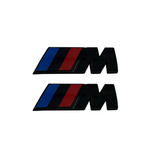2 stk. Sorte BMW M-Sport emblemer